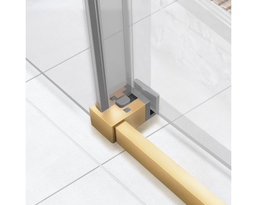 Душевой уголок Vincea Slim Soft VSR-1SS8012CLG, 120x80, браш золото, стекло прозрачное