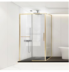 Душевой уголок Vincea Slim Soft, 110x80, браш золото, стекло прозрачное