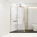 Душевой уголок Vincea Slim Soft VSR-1SS8012CLG, 120x80, браш золото, стекло прозрачное