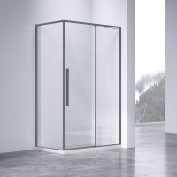 Душевой уголок Vincea Slim-N VSR-4SN9011CLGM, 110x90, вороненая сталь, стекло прозрачное