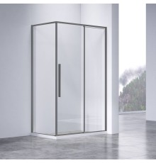 Душевой уголок Vincea Slim-N, 110x80, вороненая сталь, стекло прозрачное