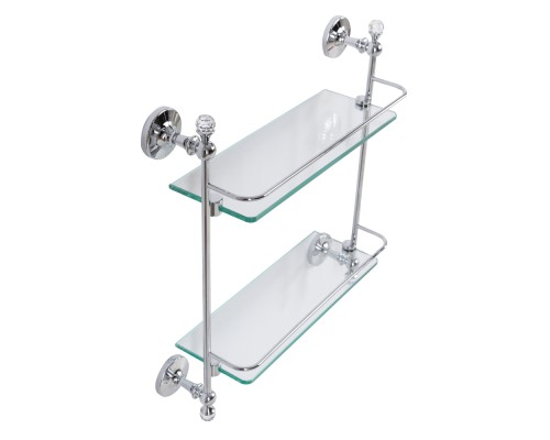 Полка стеклянная двойная подвесная ART&MAX AM-E-2682BSJ-Cr