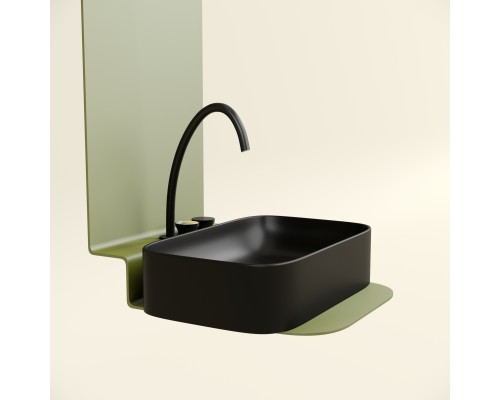 Раковина-чаша накладная Ceramicanova черный матовый Element 605x380x122