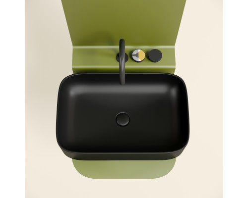 Раковина-чаша накладная Ceramicanova черный матовый Element 605x380x122