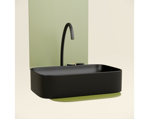 Раковина-чаша накладная Ceramicanova черный матовый Element 605x380x122
