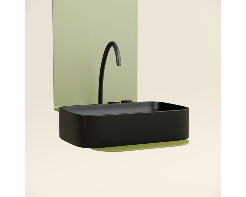 Раковина-чаша накладная Ceramicanova черный матовый Element 605x380x122
