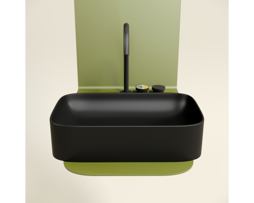 Раковина-чаша накладная Ceramicanova черный матовый Element 605x380x122