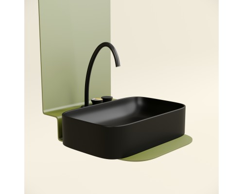 Раковина-чаша накладная Ceramicanova черный матовый Element 605x380x122