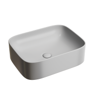 Чаша накладная прямоугольная Ceramica Nova Element 50x38 Серый Матовый