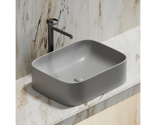 Чаша накладная прямоугольная Ceramica Nova Element 50x38 Серый Матовый
