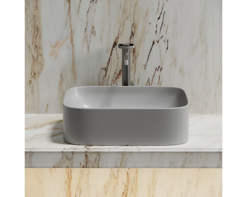 Чаша накладная прямоугольная Ceramica Nova Element 50x38 Серый Матовый
