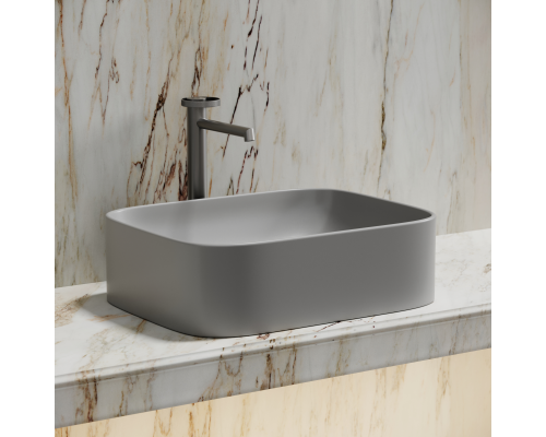 Чаша накладная прямоугольная Ceramica Nova Element 50x38 Серый Матовый