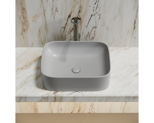 Чаша накладная прямоугольная Ceramica Nova Element 50x38 Серый Матовый