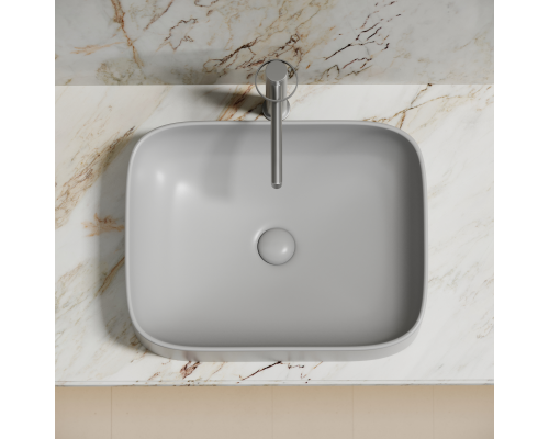 Чаша накладная прямоугольная Ceramica Nova Element 50x38 Серый Матовый
