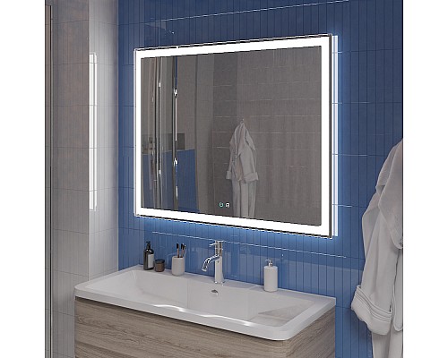 Зеркало BelBagno 100 SPC-GRT-1000-800-LED-TCH-SND с подсветкой с голосовым управлением и подогревом Зеркало BelBagno 100 SPC-GRT-1000-800-LED-TCH-SND с подсветкой с голосовым управлением и подогревом
