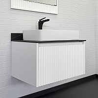 Тумба с раковиной Comforty Марсель-75 белый матовый со столешницей