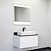 Тумба с раковиной Comforty Марсель-75 белый матовый со столешницей