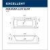 Ванна гидромассажная EXCELLENT Aquaria Lux Slim 180x80 SOFT белый