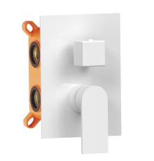 Встраиваемый смеситель для душа AQG Alpha, с дивертером, белый матовый