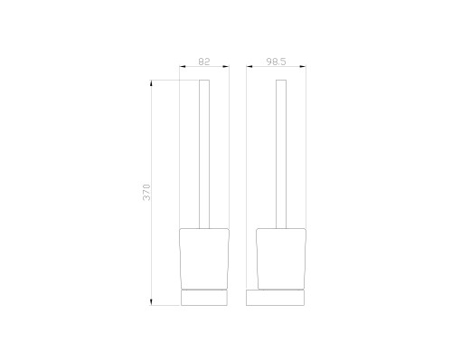 Туалетный ершик в комплекте Wonzon&Woghand, Хром