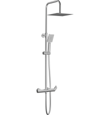 Душевая система AQG Alpha, cо смесителем и верхним душем никель сатин