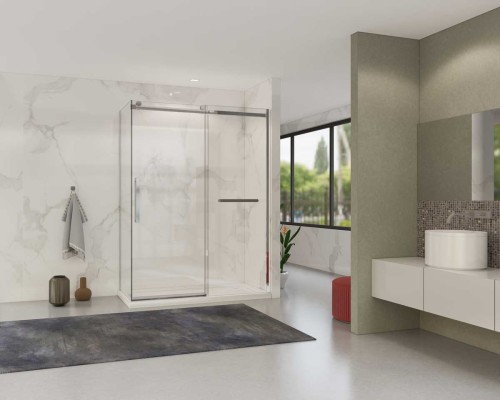 Душевой уголок Vincea Como Soft VSR-1CS9014CL 1400x900 хром стекло прозрачное