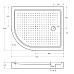 Поддон акриловый Cezares TRAY-A-RH-120/100-550-15-W-R