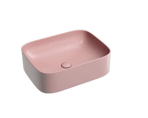 Чаша накладная прямоугольная Ceramica Nova Element 50x38 Розовый Матовый
