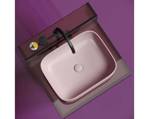Чаша накладная прямоугольная Ceramica Nova Element 50x38 Розовый Матовый
