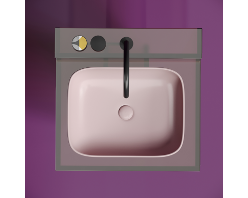 Чаша накладная прямоугольная Ceramica Nova Element 50x38 Розовый Матовый