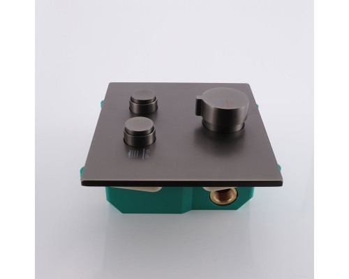 Встраиваемый смеситель для душа Vincea VSCV-421GM двухфункциональный вороненая сталь