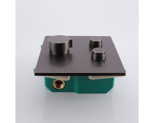 Встраиваемый смеситель для душа Vincea VSCV-421GM двухфункциональный вороненая сталь