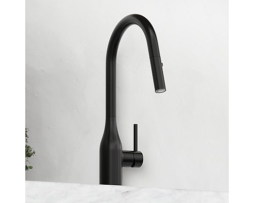 Смеситель для кухни SANCOS Grand SC4002MB с выдвижным изливом, матовый черный Смеситель для кухни SANCOS Grand SC4002MB с выдвижным изливом, матовый черный