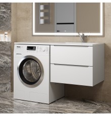 Тумба под стиральную машину подвесная Uperwood Tanos 60х47,5х50 см, белая