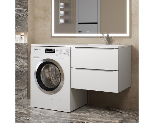 Тумба под стиральную машину подвесная Uperwood Tanos 60х47,5х50 см, белая