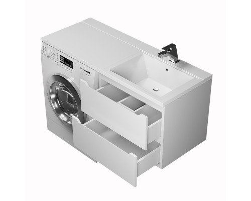 Тумба под стиральную машину подвесная Uperwood Tanos 60х47,5х50 см, белая