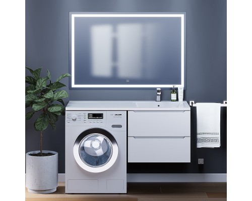 Тумба под стиральную машину подвесная Uperwood Tanos 60х47,5х50 см, белая