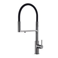 Смеситель для кухни Paulmark Tornado To213402-GB Черный глянцевый