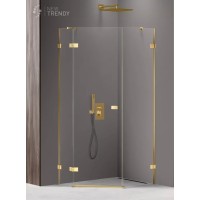Душевое ограждение NEW TRENDY AVEXA GOLD SHINE L 100x80x200 золото