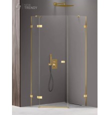 Душевое ограждение NEW TRENDY AVEXA GOLD SHINE L 100x80x200 золото