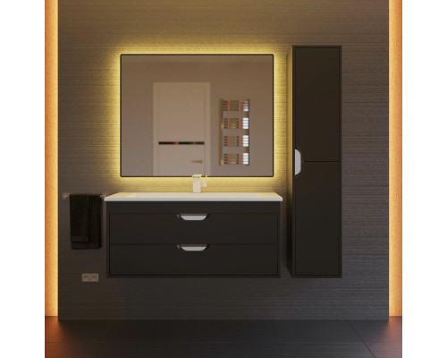 Тумба под раковину подвесная Uperwood Modul 95х44,4х55 см, черная матовая