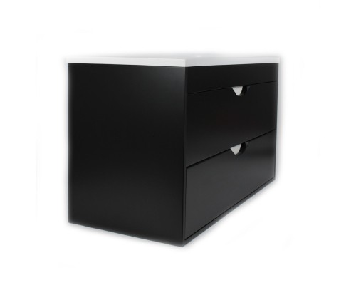 Тумба с раковиной подвесная Uperwood Modul 97х45х57 см, черная матовая