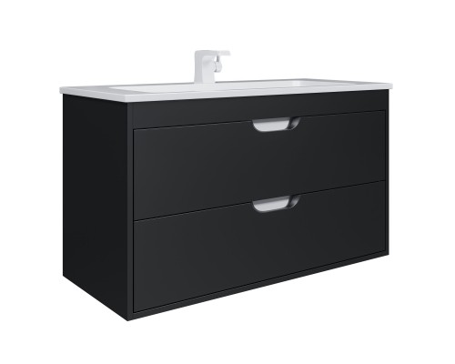Тумба с раковиной подвесная Uperwood Modul 97х45х57 см, черная матовая