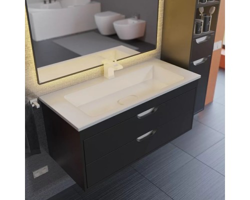 Тумба под раковину подвесная Uperwood Modul 95х44,4х55 см, черная матовая