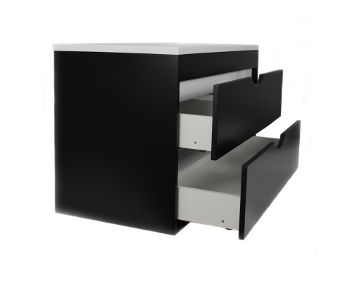 Тумба с раковиной подвесная Uperwood Modul 97х45х57 см, черная матовая