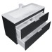 Тумба с раковиной подвесная Uperwood Modul 97х45х57 см, черная матовая