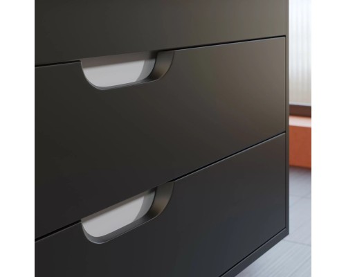 Тумба под раковину подвесная Uperwood Modul 95х44,4х55 см, черная матовая