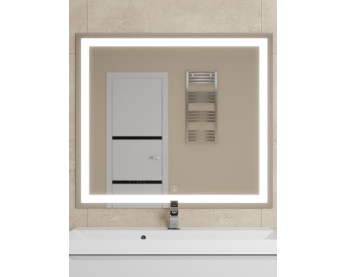 Зеркало для ванной с подсветкой Uperwood Tanos 90х80 см, сенсор/антизапотевание