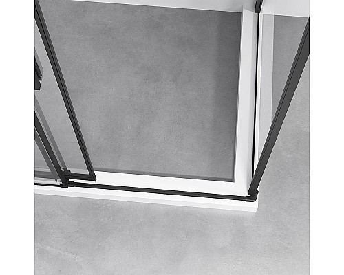 Душевой уголок Vincea Slim-N VSR-4SN9011CLB 1100x900 черный стекло прозрачное