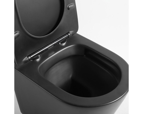 Унитаз подвесной Vincea Piatti VT1-11SMB черный матовый ультратонкое Soft-close сиденье
